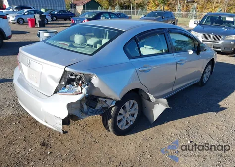 2012 Honda Civic Lx from USA, damaged, VIN 19XFB2F58CE355545